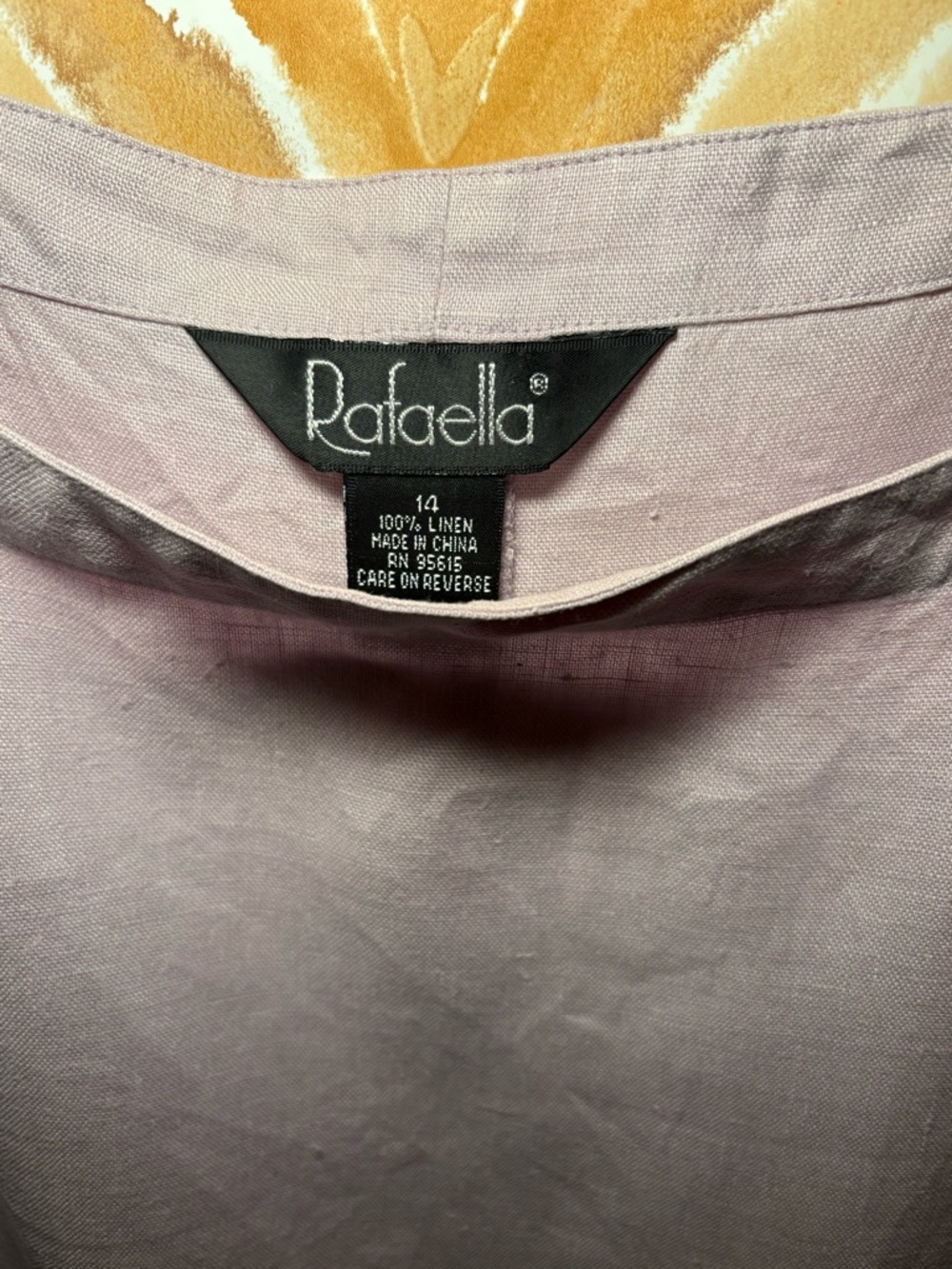 Lavender 100% Linen Midi Dress Pockets Minimalist Coastal SummerShift Relaxed - Picture 3 of 6